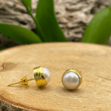 Round Stone Stud Earrings: Four Stone OptionsKipepeoEARRINGS