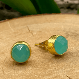 Round Stone Stud Earrings: Four Stone OptionsKipepeoEARRINGS