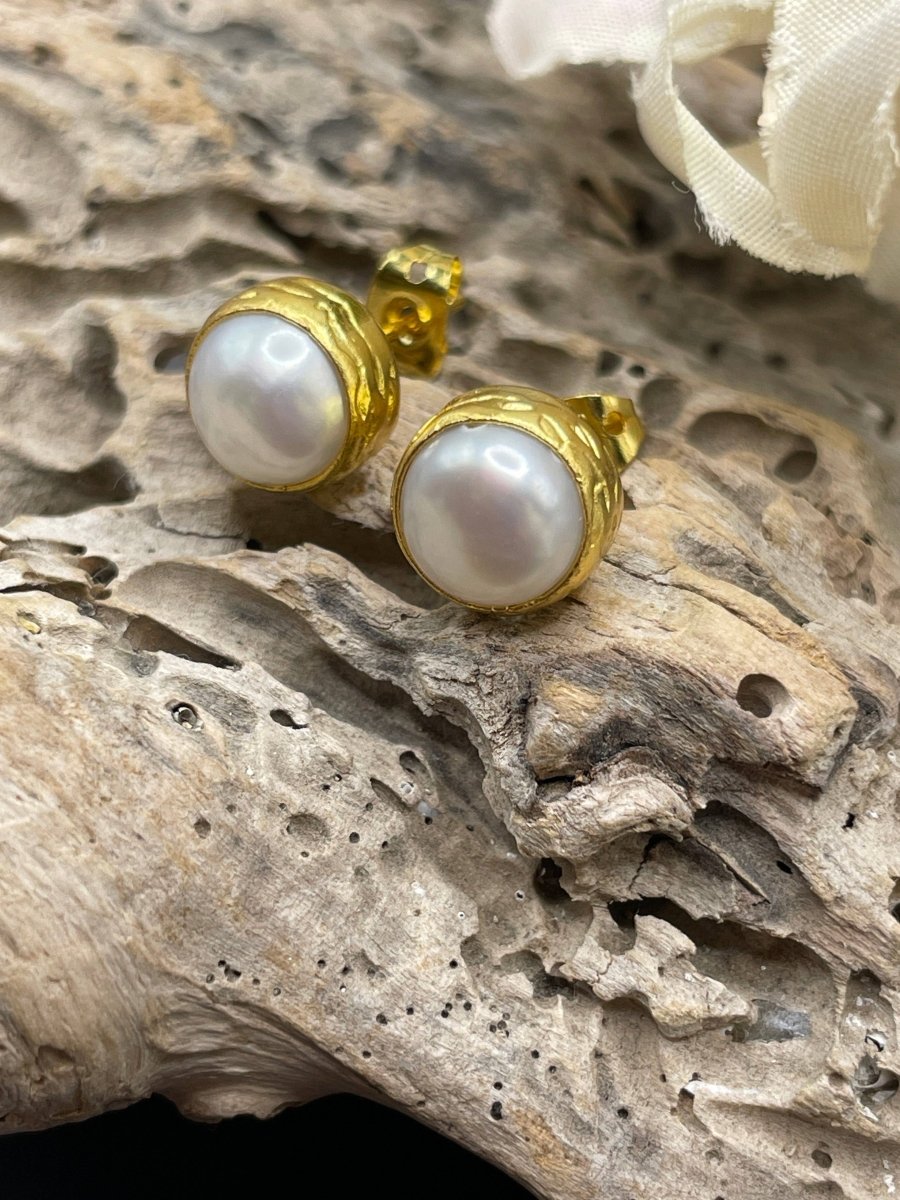 Round Stone Stud Earrings: Four Stone OptionsKipepeoEARRINGS