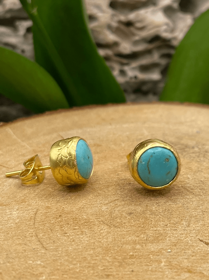 Round Stone Stud Earrings: Four Stone OptionsKipepeoEARRINGS
