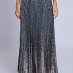 Sequined High - Waist A - Line Maxi SkirtBeulah StyleSKIRT