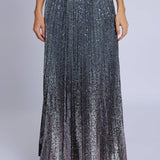 Sequined High - Waist A - Line Maxi SkirtBeulah StyleSKIRT