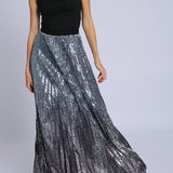 Sequined High - Waist A - Line Maxi SkirtBeulah StyleSKIRT