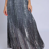 Sequined High - Waist A - Line Maxi SkirtBeulah StyleSKIRT