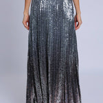 Sequined High - Waist A - Line Maxi SkirtBeulah StyleSKIRT
