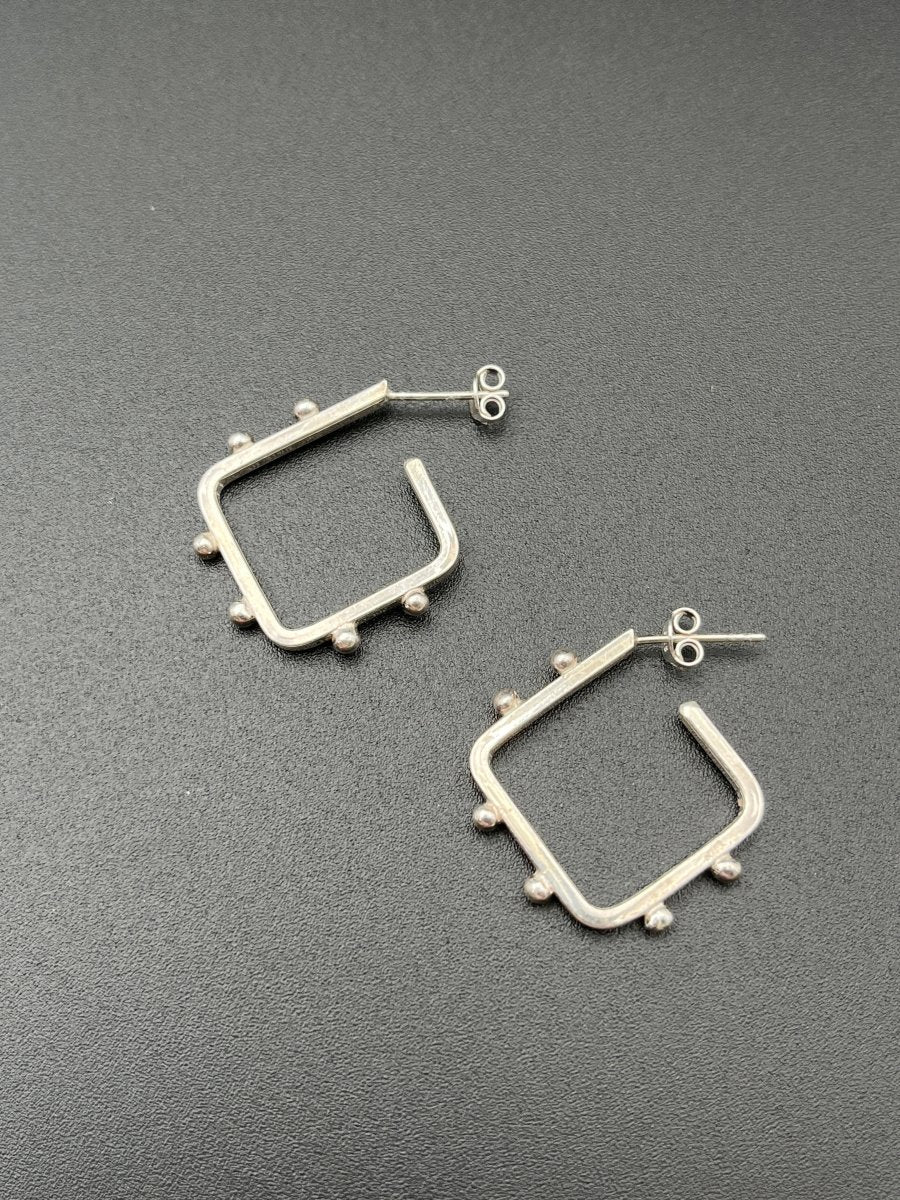Silver Square Earrings - 1” squareBORAEARRINGS
