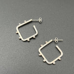 Silver Square Earrings - 1” squareBORAEARRINGS