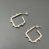 Silver Square Earrings - 1” squareBORAEARRINGS