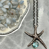 Starfish with Blue Topaz NecklaceBORANECKLACES