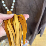 Surf N Turf - Pearls and Deer Hide Long necklaceMelody Vintage JewelryNECKLACES