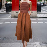 Tube Midi Dress – Hazel Nut SuedeVAVA by Joy HanDRESS