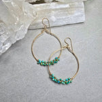 Turquoise Hoops - Bottom Wrap #1552James & JezebelleEARRINGS