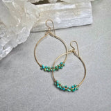 Turquoise Hoops - Bottom Wrap #1552James & JezebelleEARRINGS