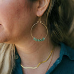 Turquoise Hoops - Bottom Wrap #1552James & JezebelleEARRINGS