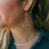 Turquoise Hoops - Bottom Wrap #1552James & JezebelleEARRINGS