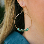 Turquoise Hoops - Bottom Wrap #1552James & JezebelleEARRINGS