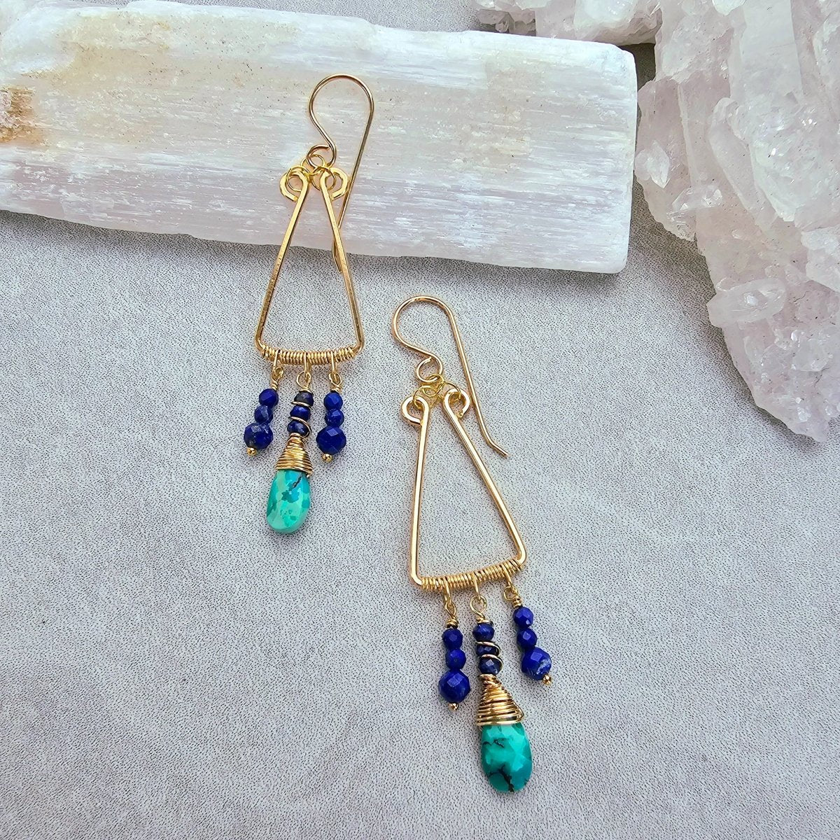 Turquoise & Lapis Earrings #1478James & JezebelleEarrings