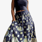 Women Sequin Wrinkled SkirtIndia Batikskirt