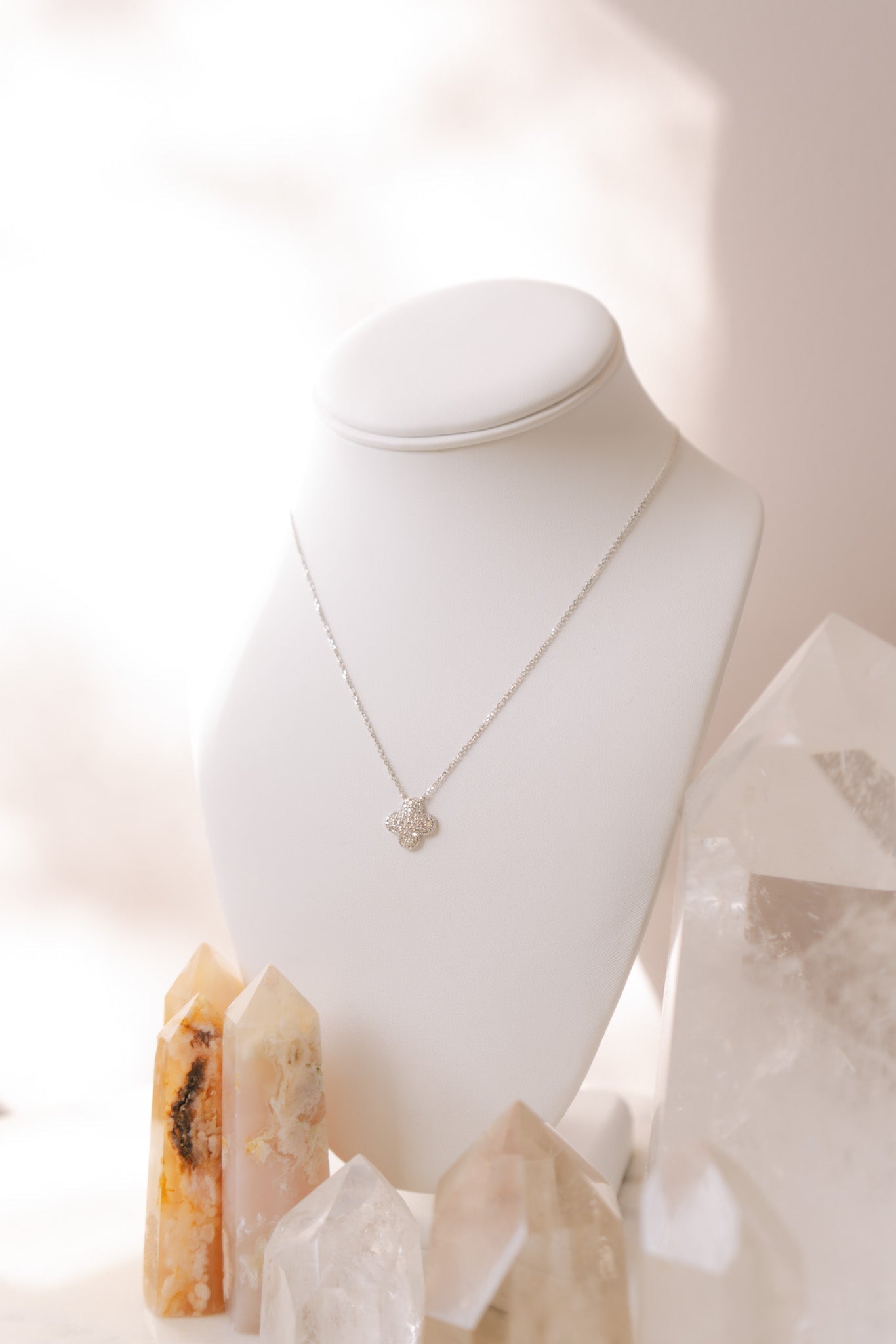 14k Diamond Clover NecklaceZiabird Private LabelNecklaces