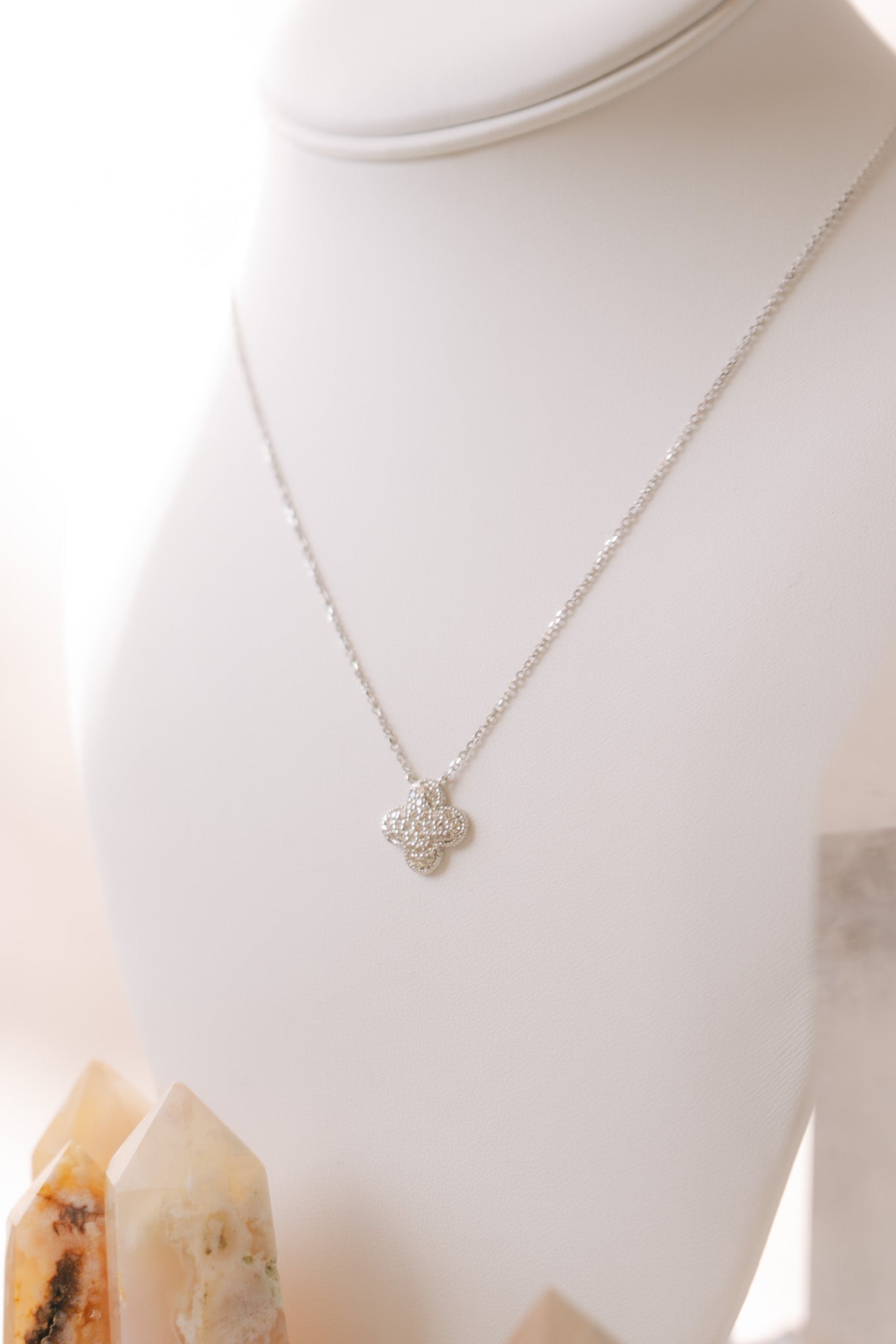 14k Diamond Clover NecklaceZiabird Private LabelNecklaces