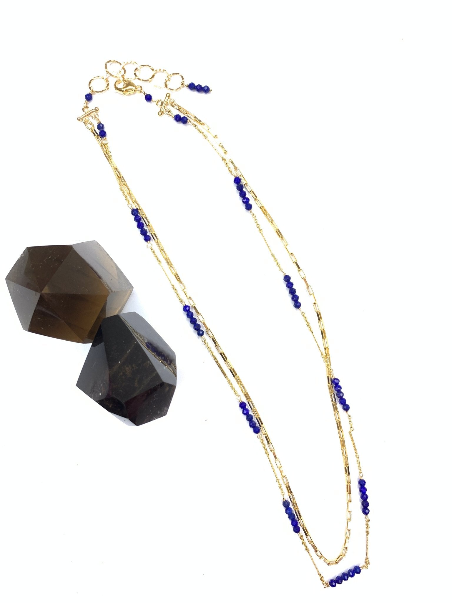 2-Strand Lapis and Chain NecklaceBeth ZinkNecklace