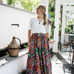 African Wax Cotton Skirt- Purple/ OrangeRare FindsSkirt