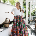 African Wax Cotton Skirt- Purple/ OrangeRare FindsSkirt