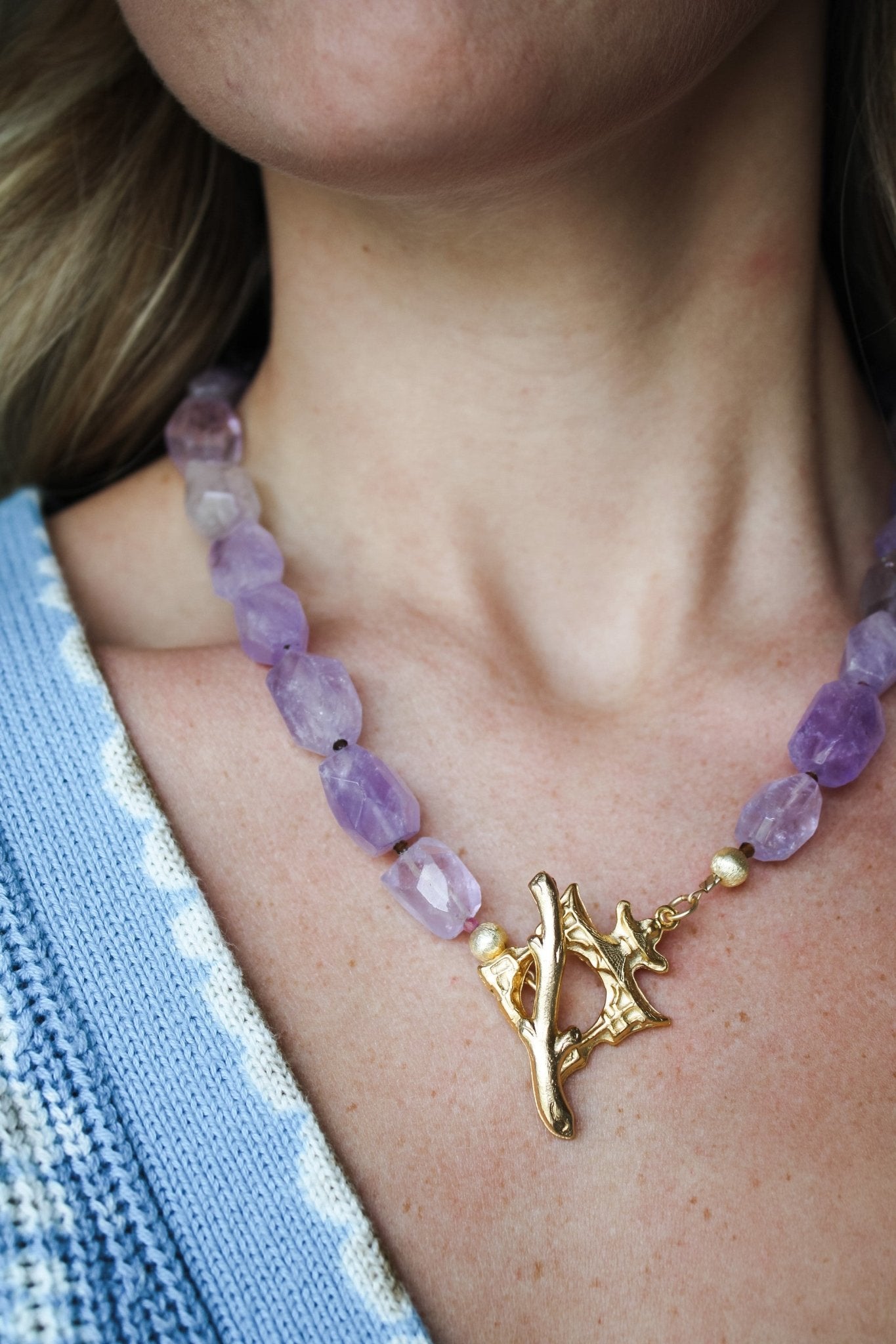 Amethyst and Pagoda Clasp NecklaceRobin JacksonNecklaces
