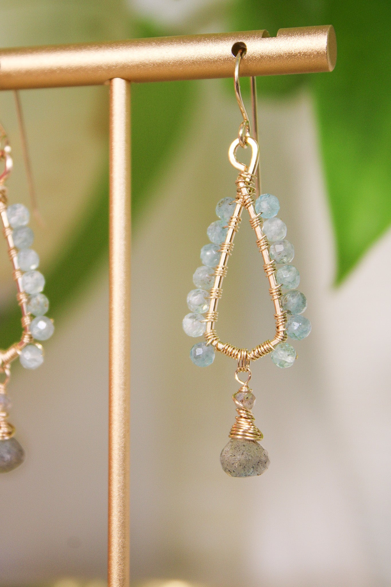 Apatite & Labradorite Hoops #1392James & JezebelleEarrings