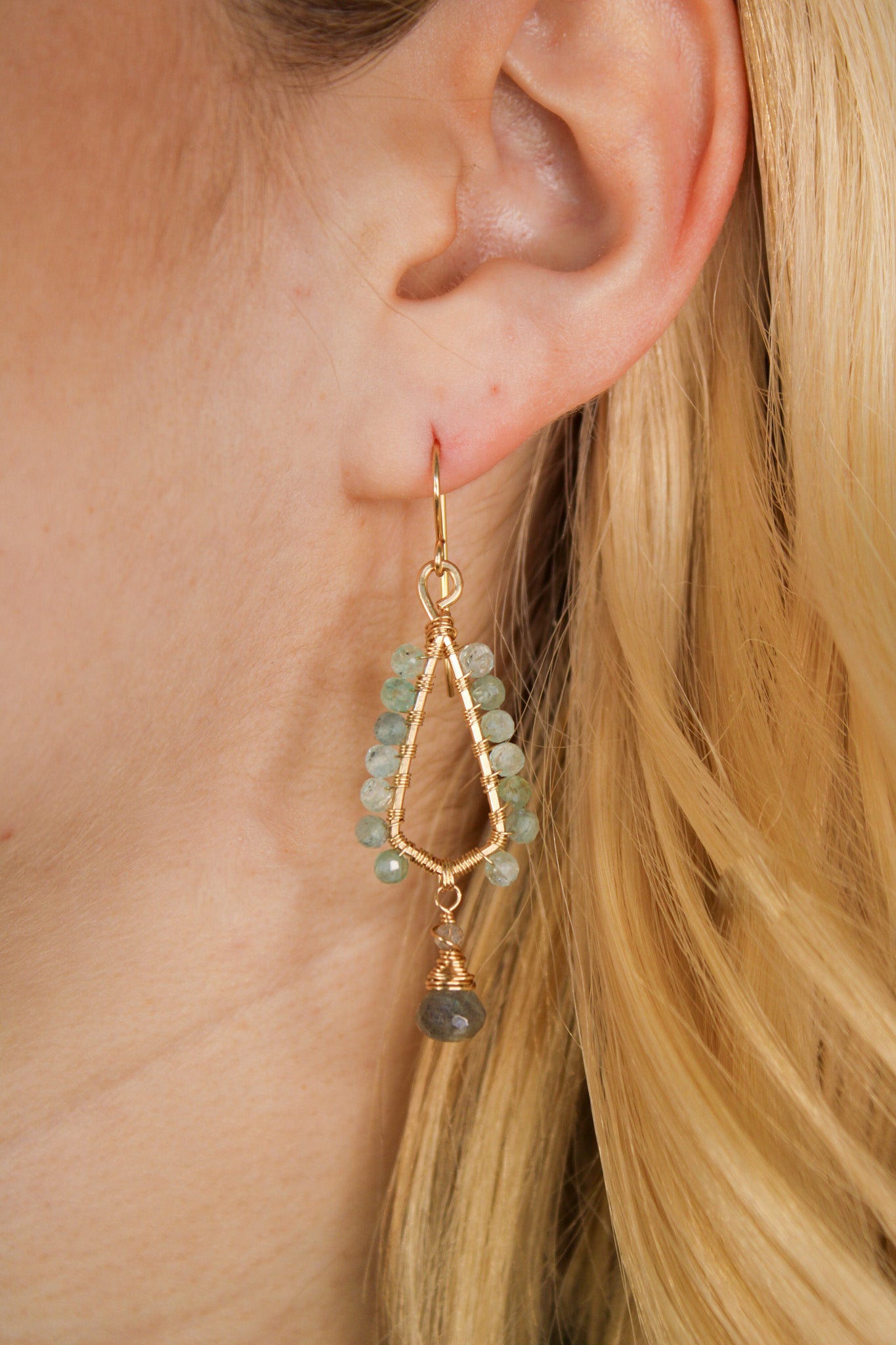 Apatite & Labradorite Hoops #1392James & JezebelleEarrings