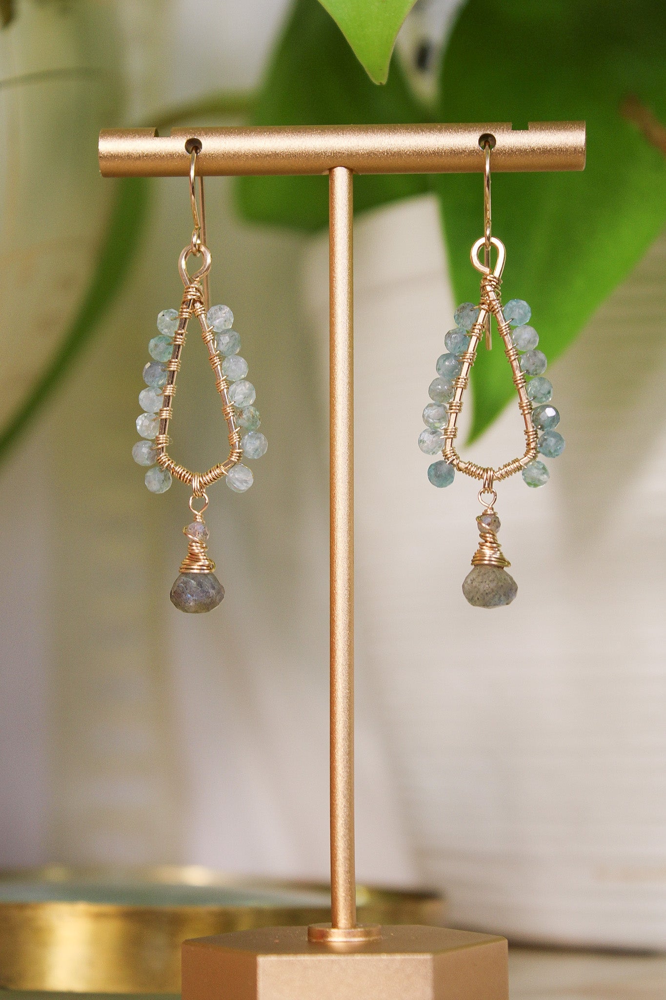 Apatite & Labradorite Hoops #1392James & JezebelleEarrings