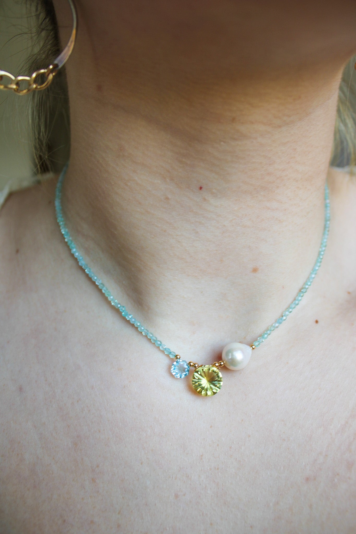 Apatite Rondelle Necklace (2 Styles)Beth ZinkNecklace