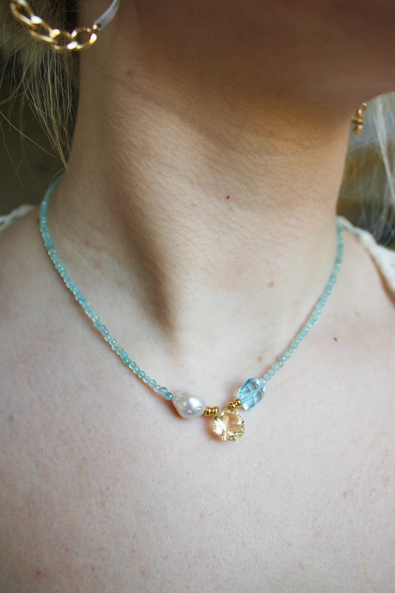 Apatite Rondelle Necklace (2 Styles)Beth ZinkNecklace