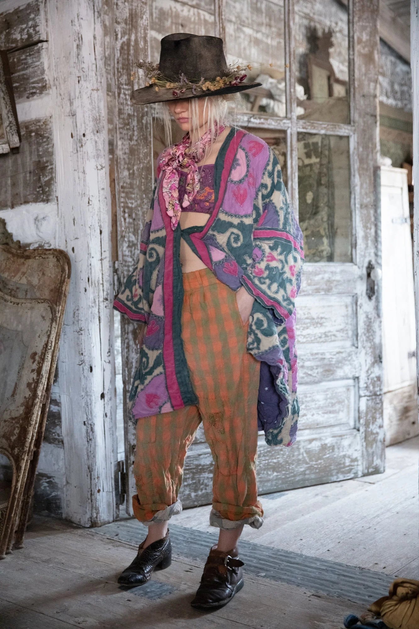 Applique Hippie Coat Jacket 587 - BazaarMagnolia PearlCoats & Jackets