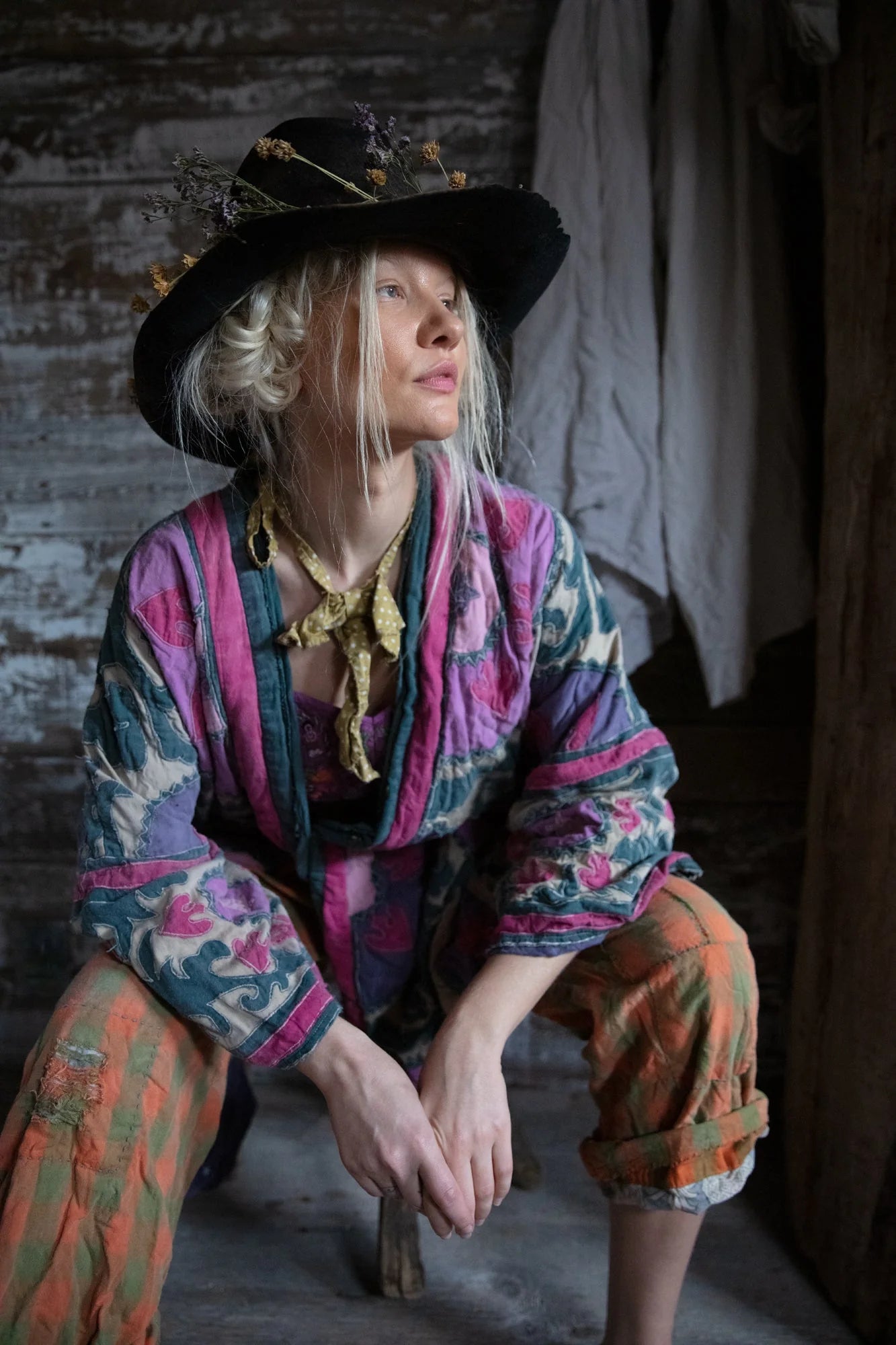 Applique Hippie Coat Jacket 587 - BazaarMagnolia PearlCoats & Jackets