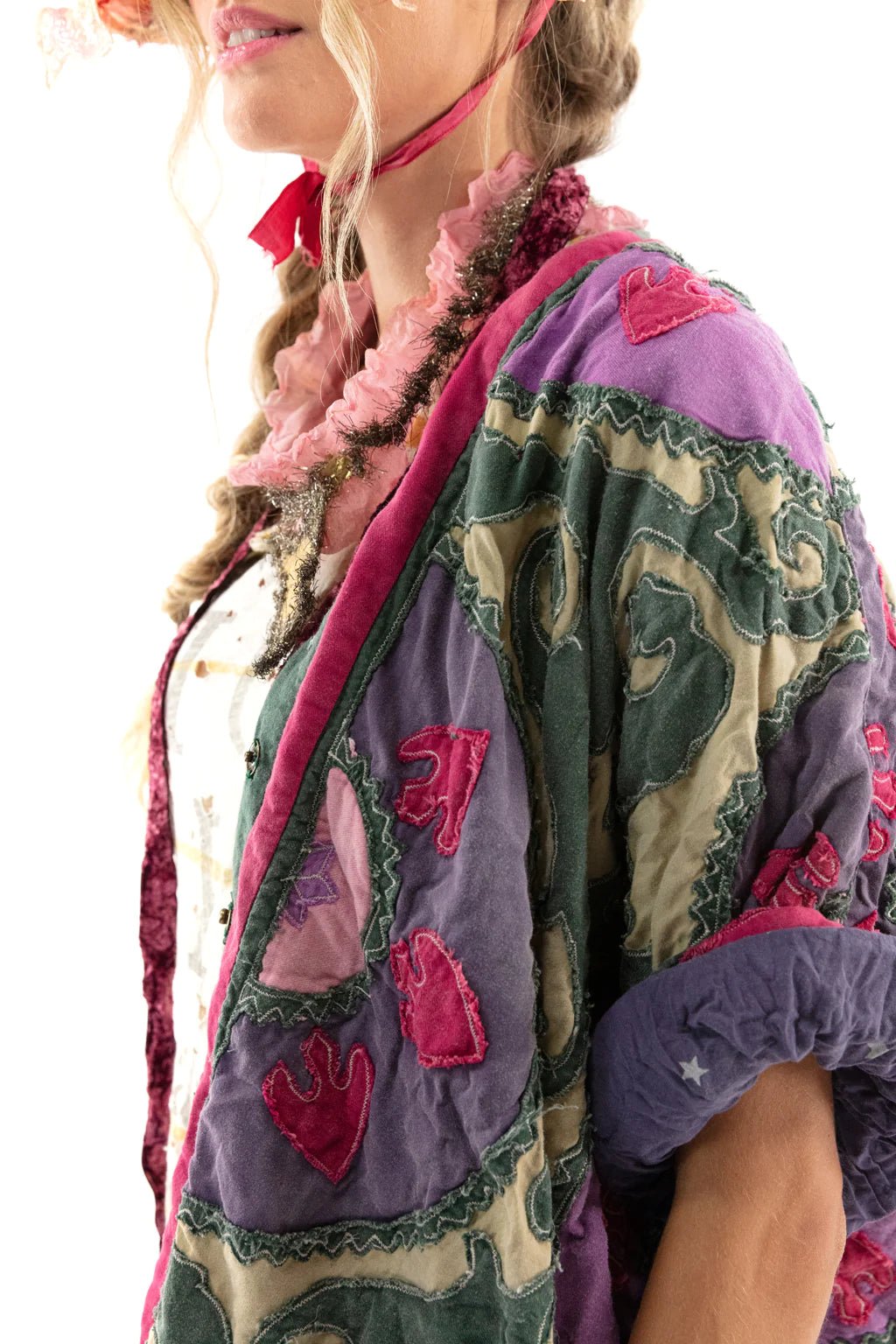 Applique Hippie Coat Jacket 587 - BazaarMagnolia PearlCoats & Jackets