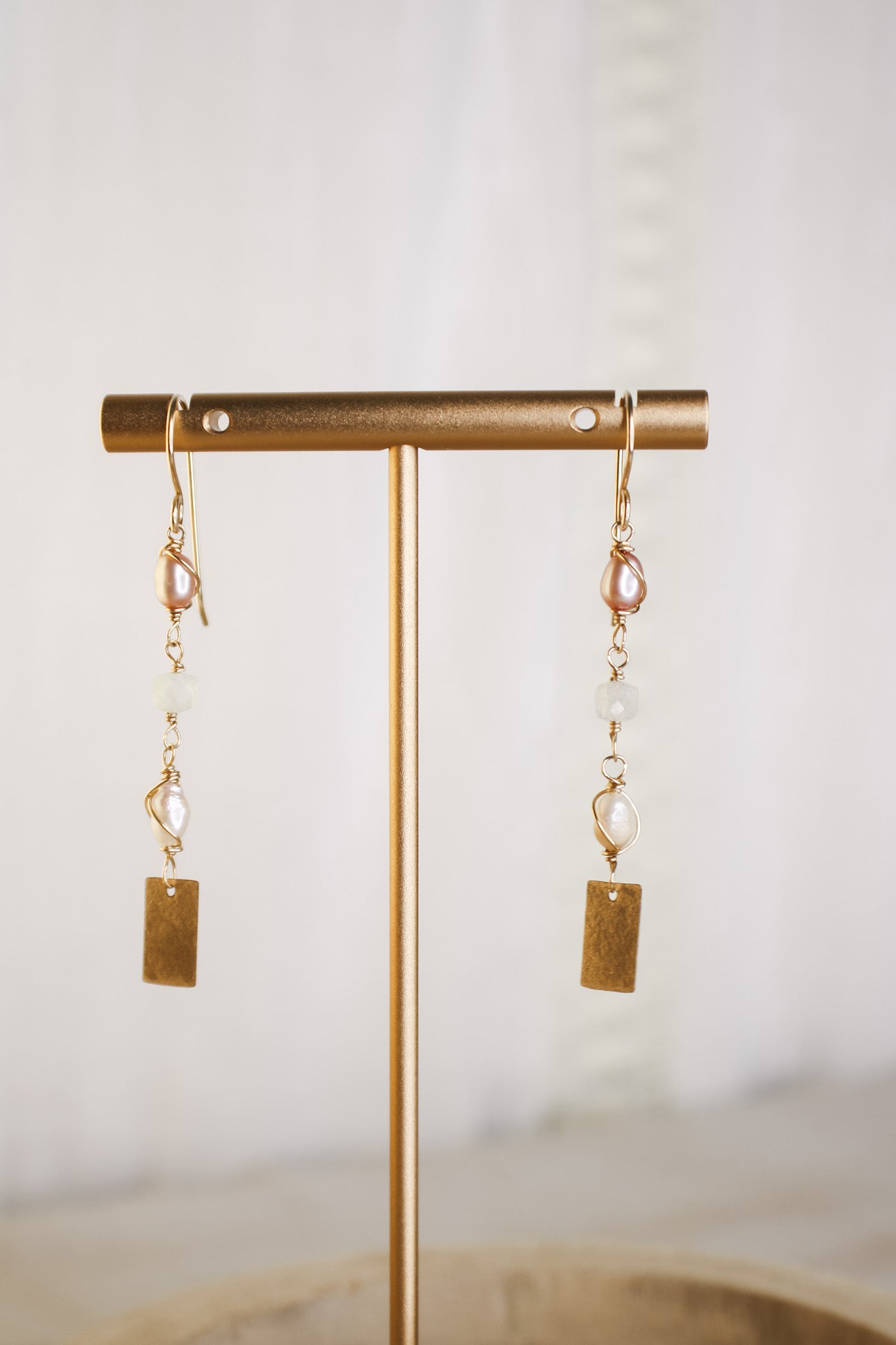 Aquamarine and Pearl Earrings #7102James & JezebelleEarrings
