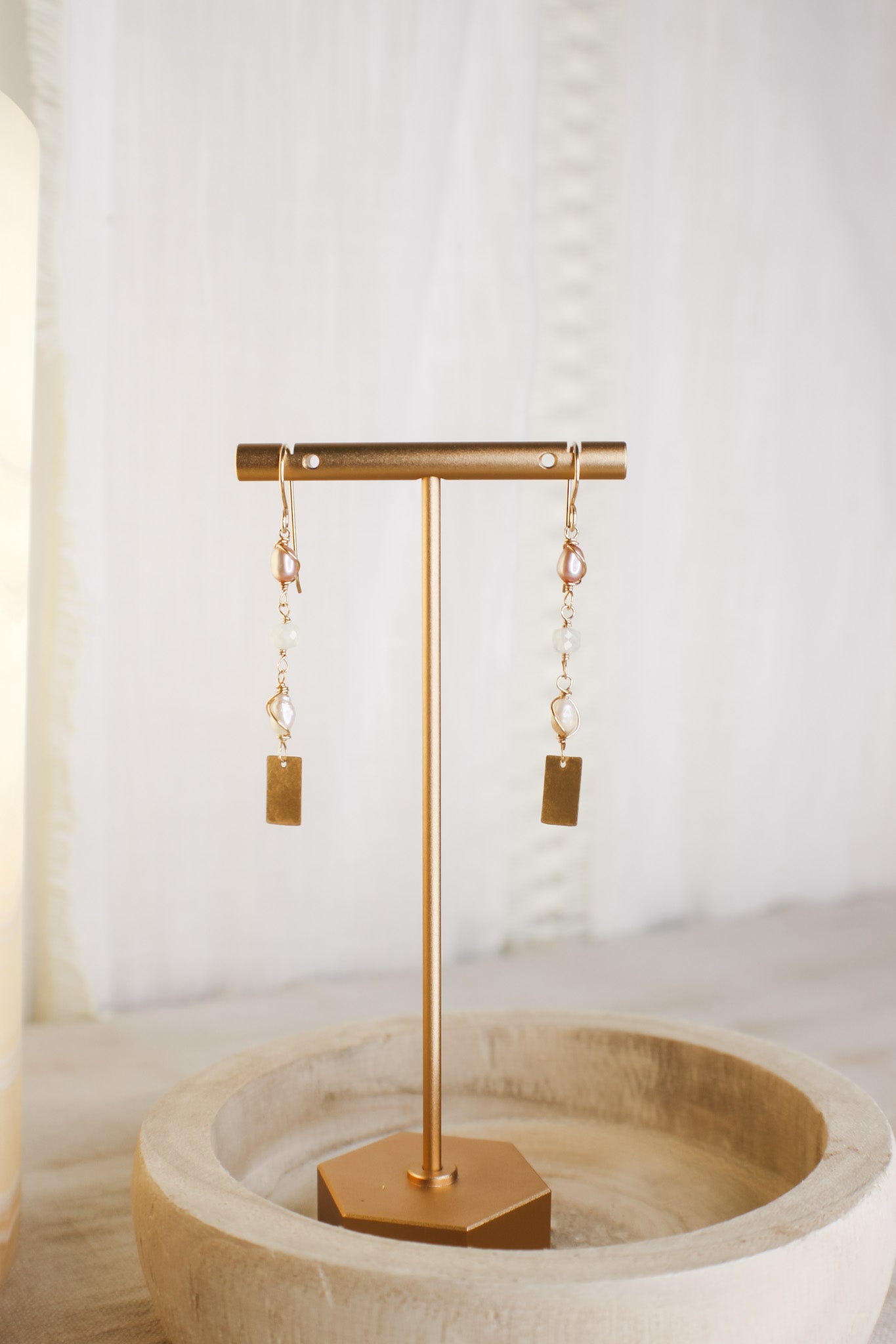 Aquamarine and Pearl Earrings #7102James & JezebelleEarrings