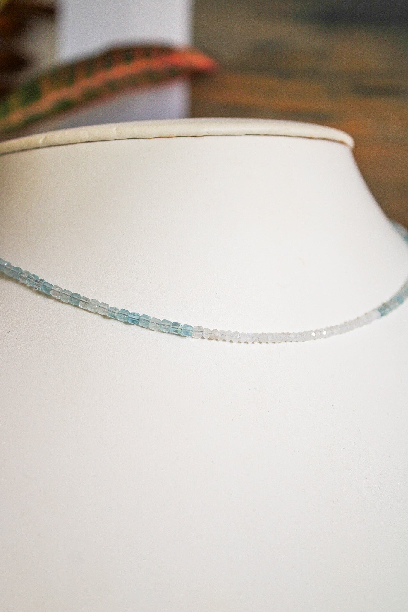 Aquamarine Gemstone Accent NecklaceZiabirdNecklaces