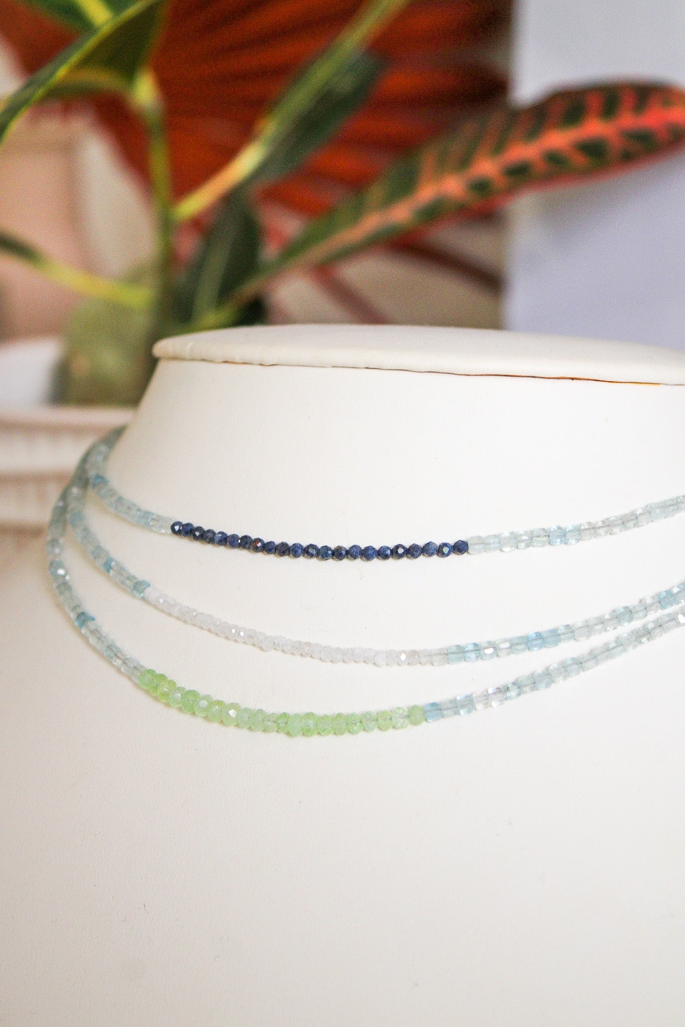 Aquamarine Gemstone Accent NecklaceZiabirdNecklaces