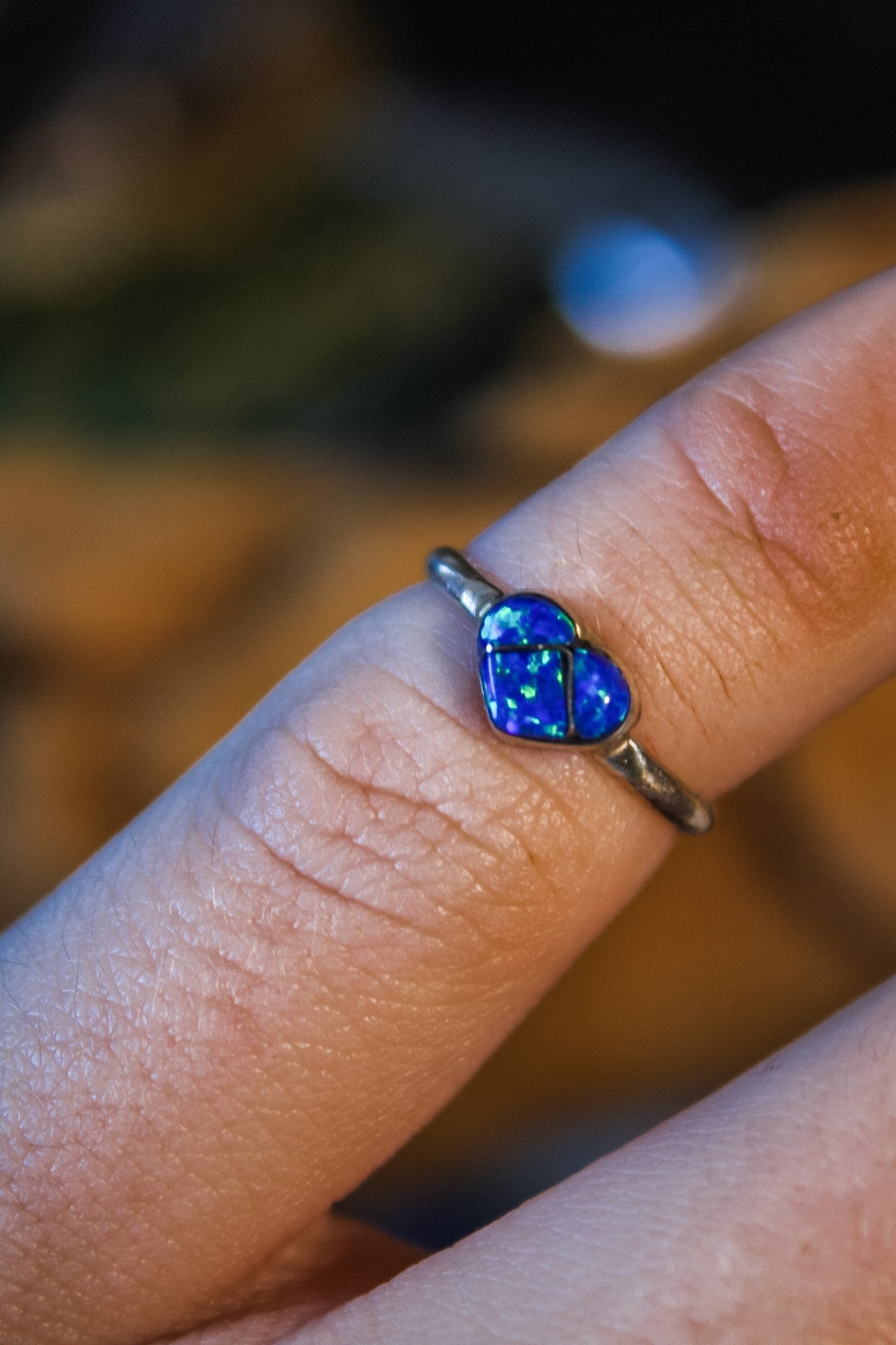 Baby Opal Inlay Heart RingEd LohmanRing
