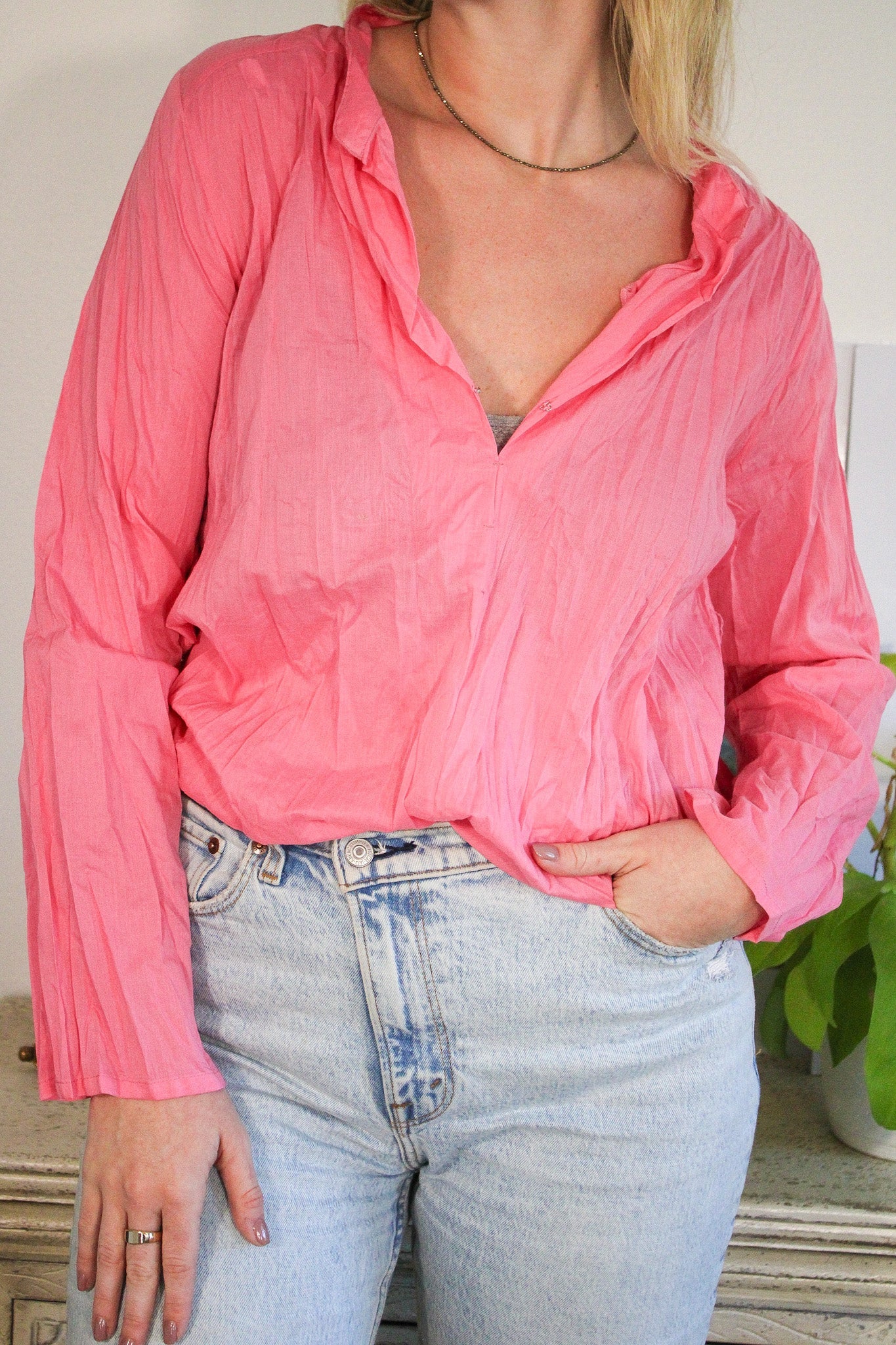 Basic Shirt- FushiaGallabiaShirt
