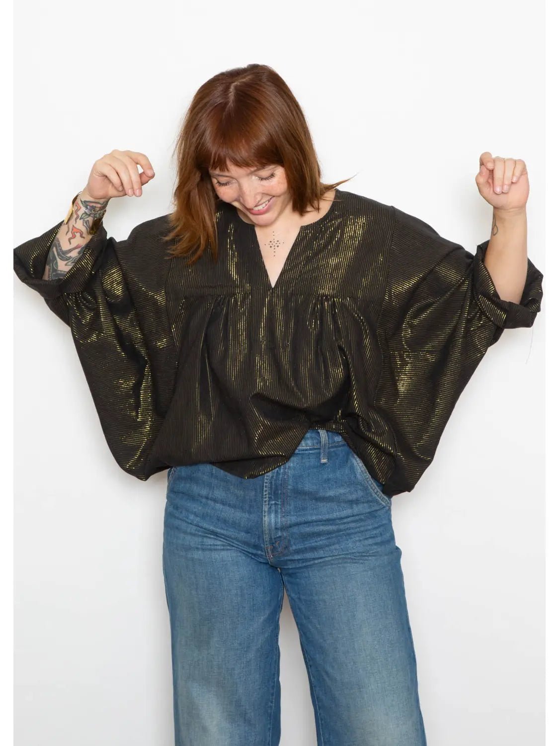 Beach Day Shirt- Black/ Gold StripeGood CompanyShirt