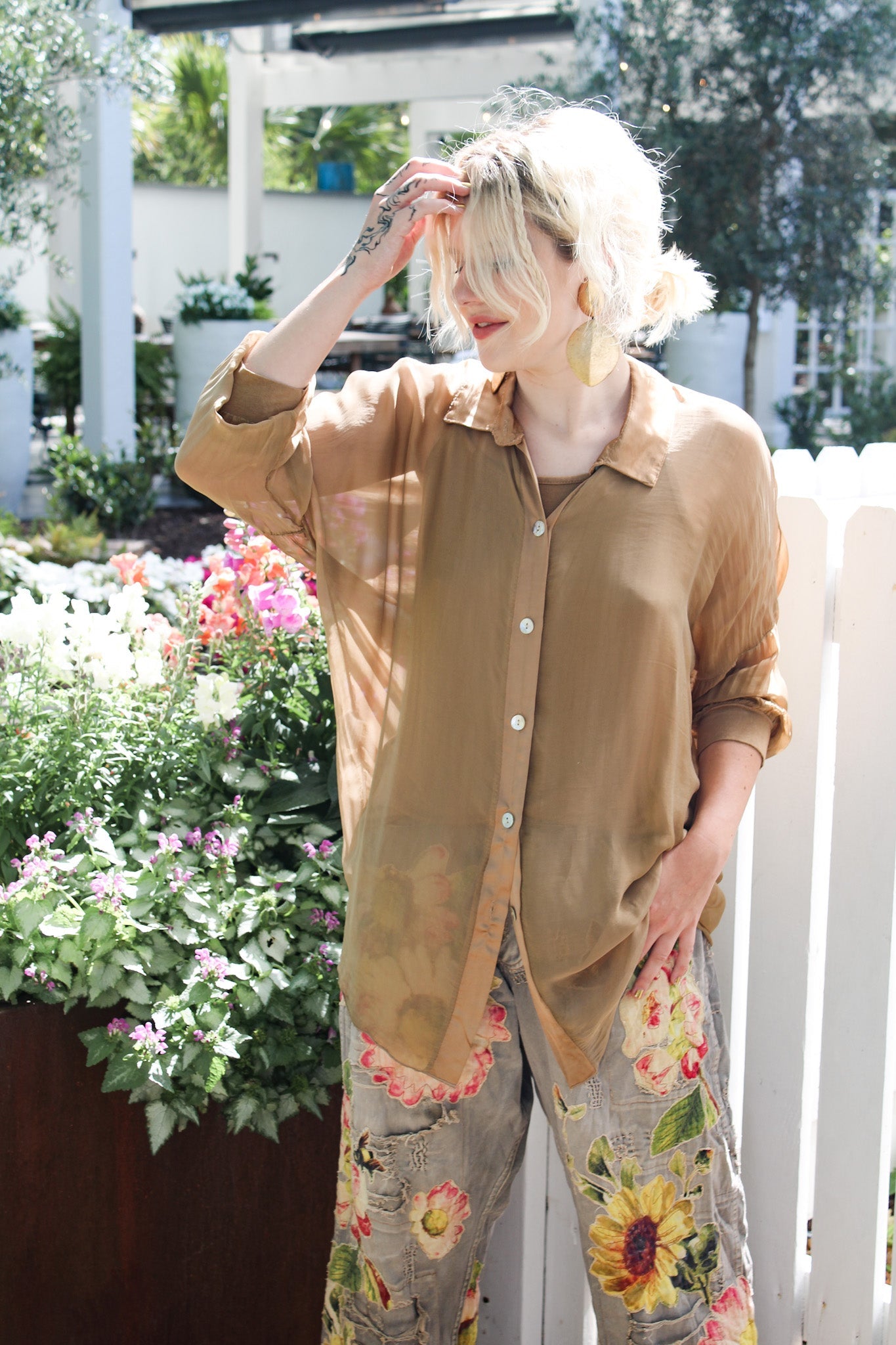 Bianca Button Shirt - CopperScandal ItalyShirts & Tops