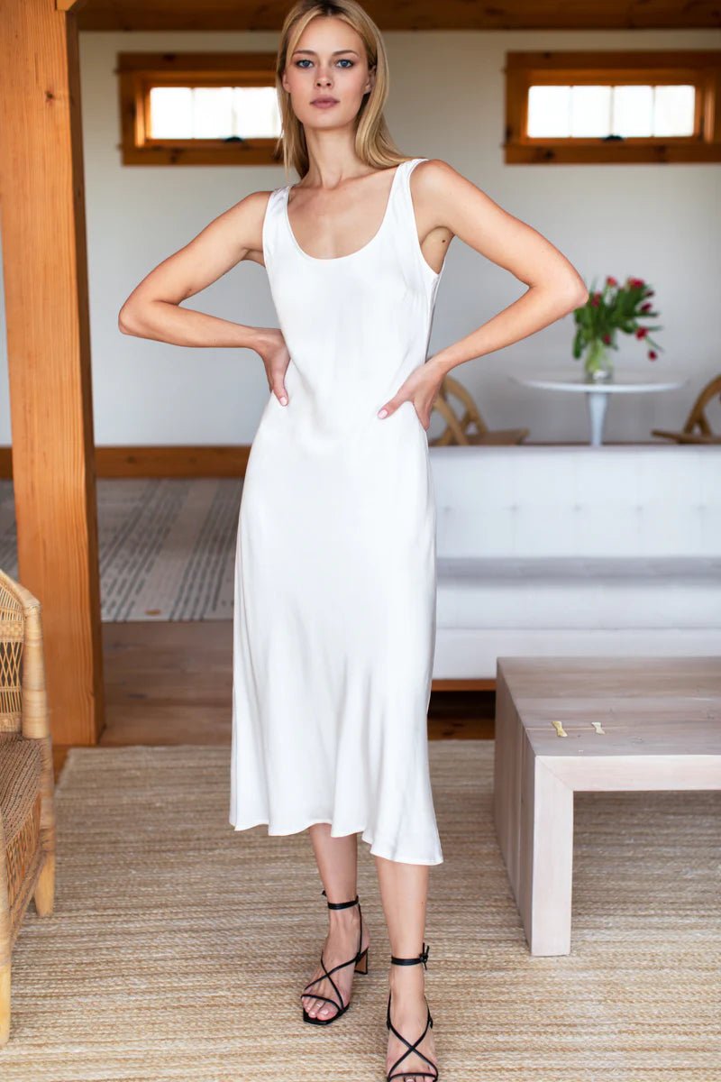 Bias Cut Dress- White SatinEmerson FryDress