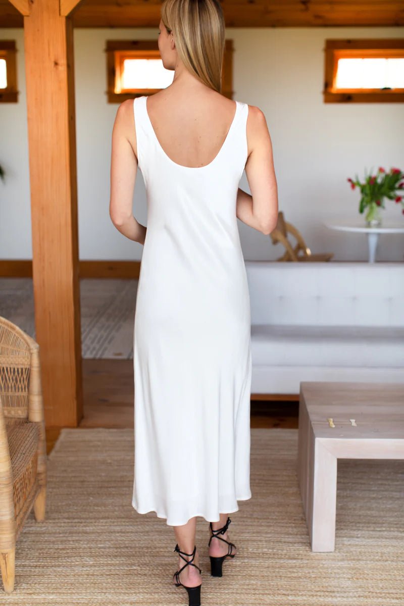Bias Cut Dress- White SatinEmerson FryDress