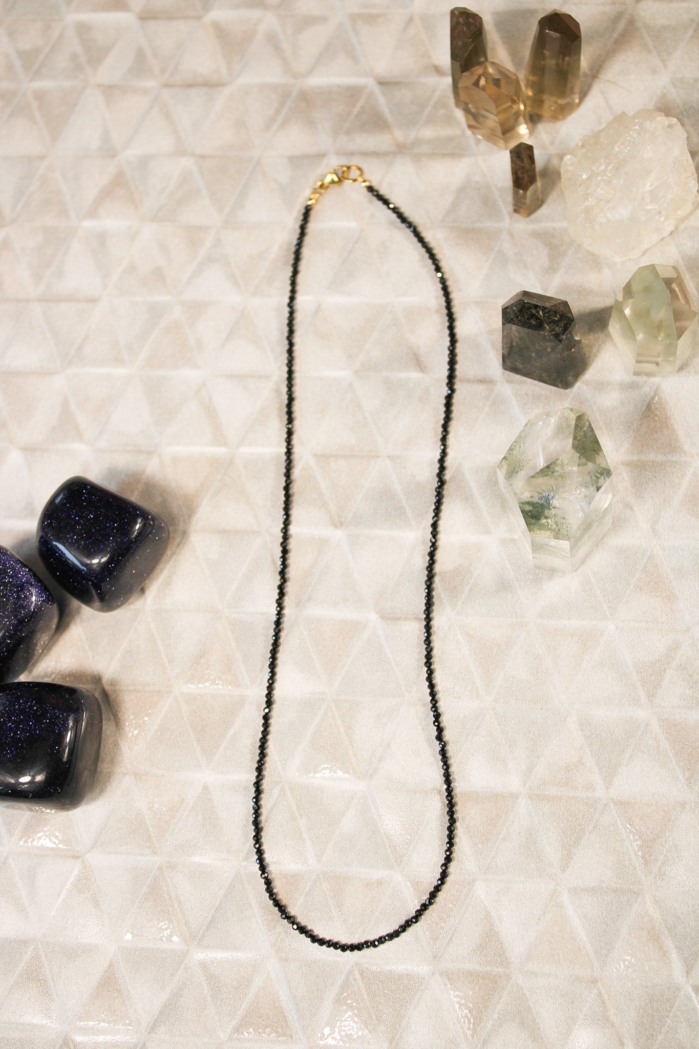 Black Spinel Single Strand NecklaceZiabirdNecklace