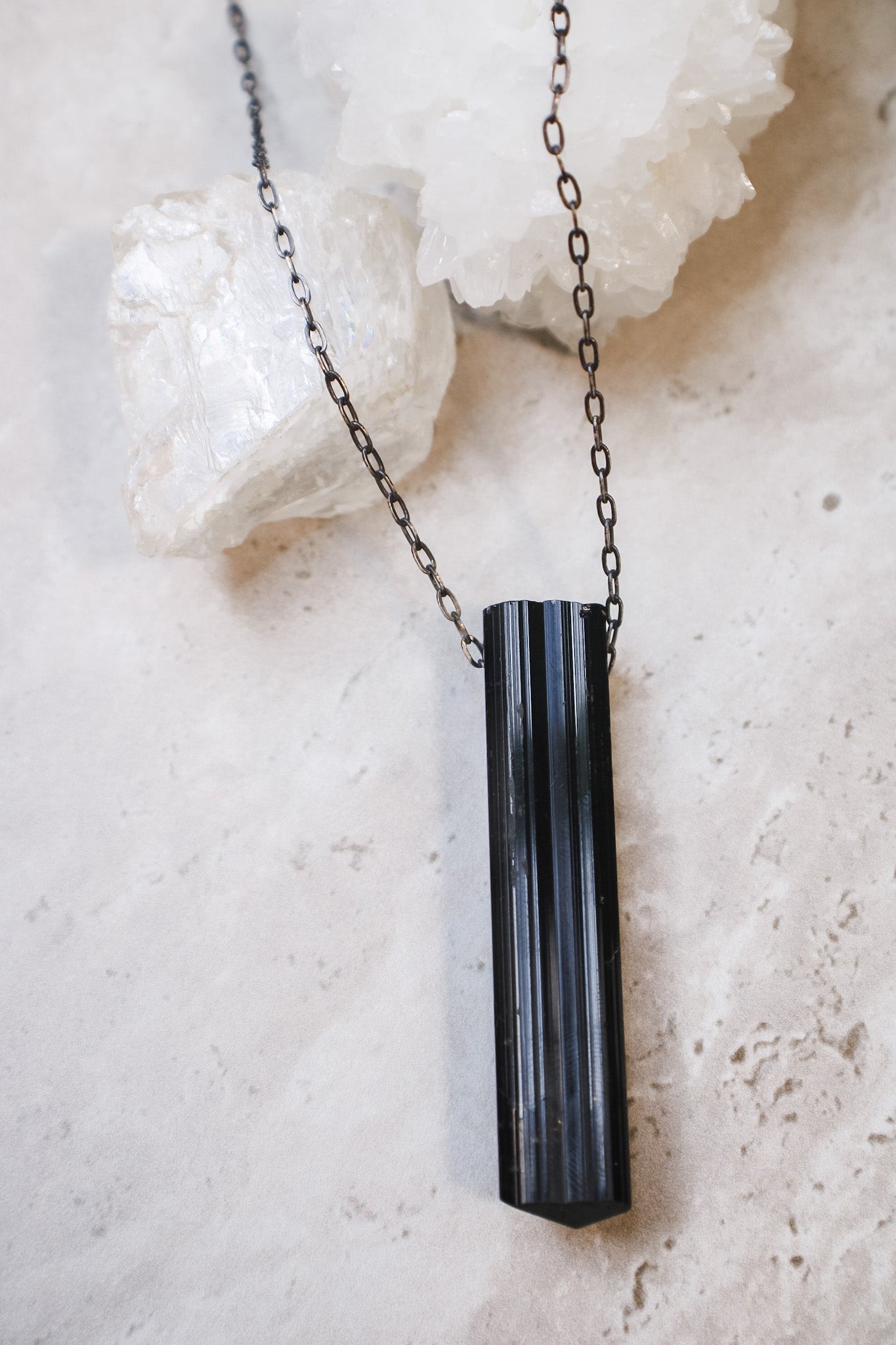 Black Tourmaline Power Crystal NecklaceJoseph BrooksNecklaces
