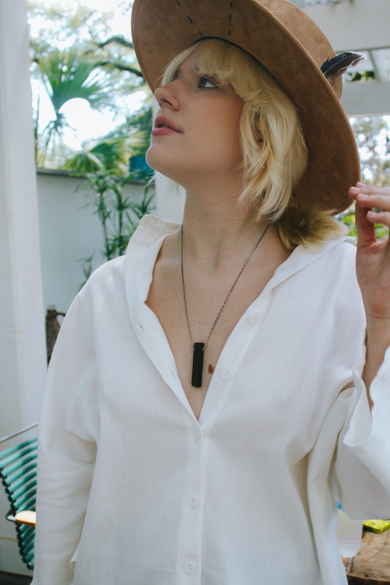 Black Tourmaline Power Crystal NecklaceJoseph BrooksNecklaces