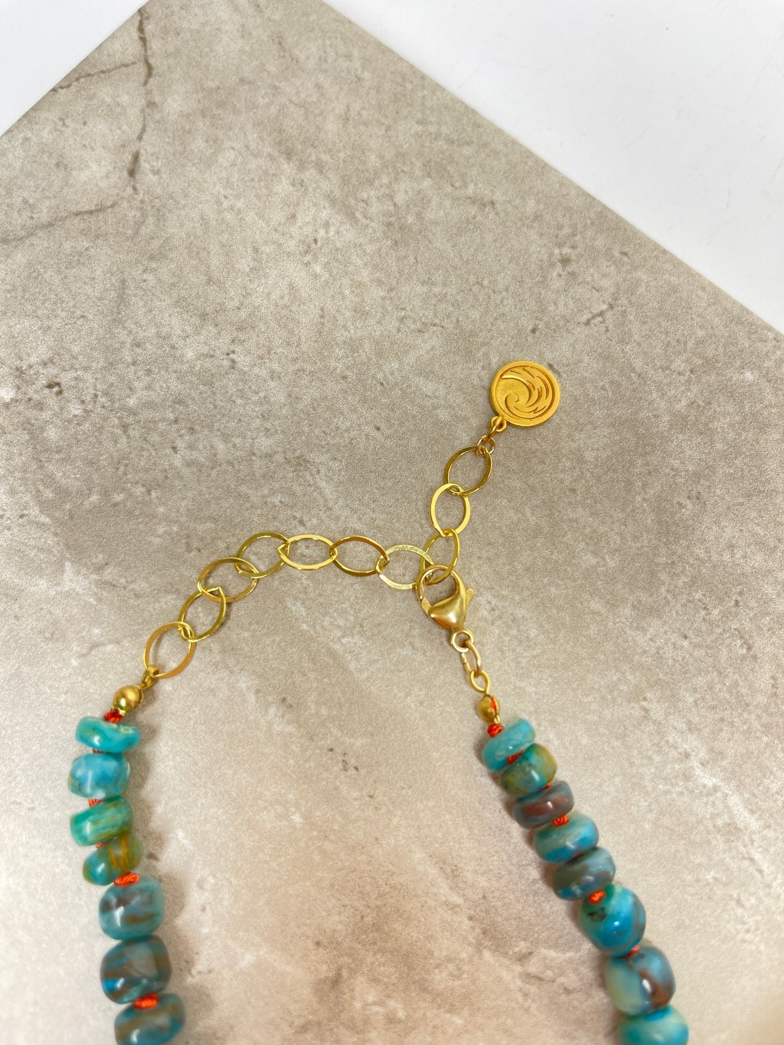 Blue Peruvian Opal Rondel NecklaceDebra PyeattNecklace
